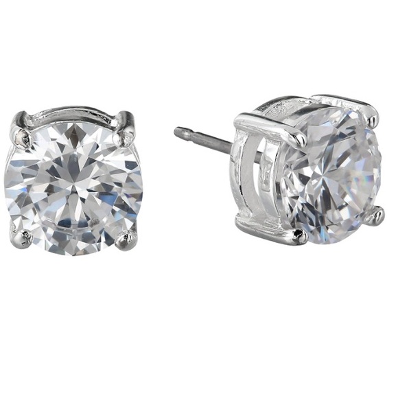 Ralph Lauren Jewelry - RALPH LAUREN SILVER CUBIC ZIRCONIA EARRINGS, 10mm